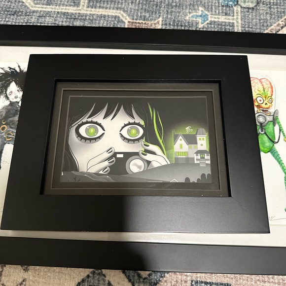 Framed Tim Burton Art - Picture 3 of 5